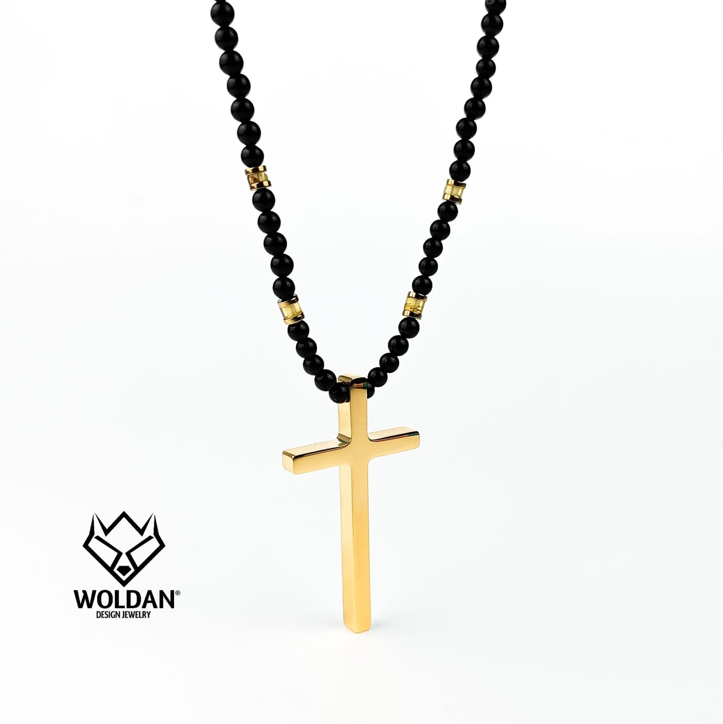 Collar de cuarzo y Cruz