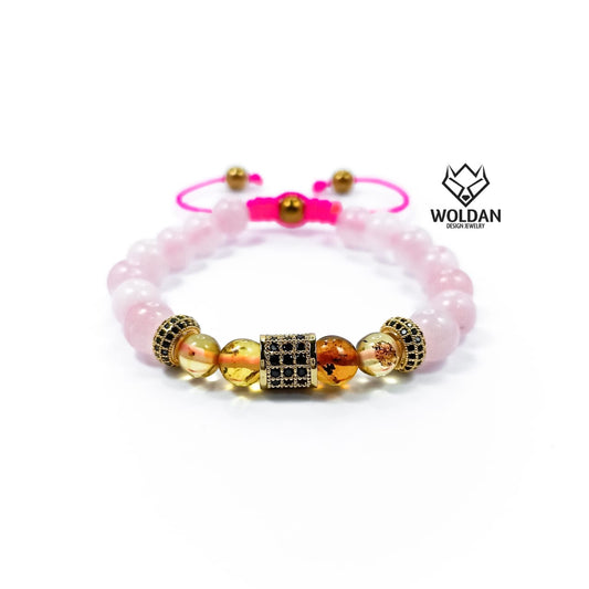 Pulsera Cuarzo Rosa ÁMBAR