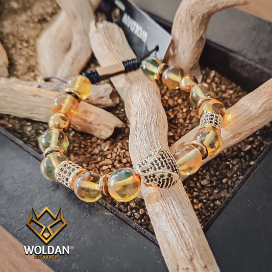 FELINO ÁMBAR AUTÉNTICO- PULSERA