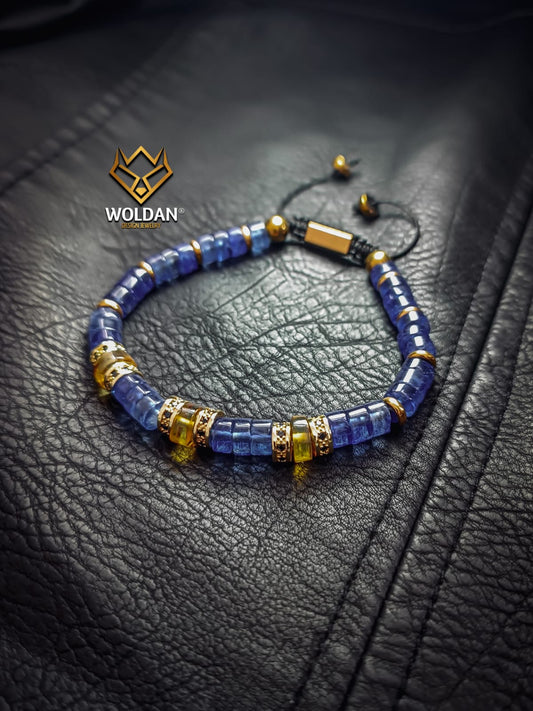 Pulsera Puka Aguamarina
