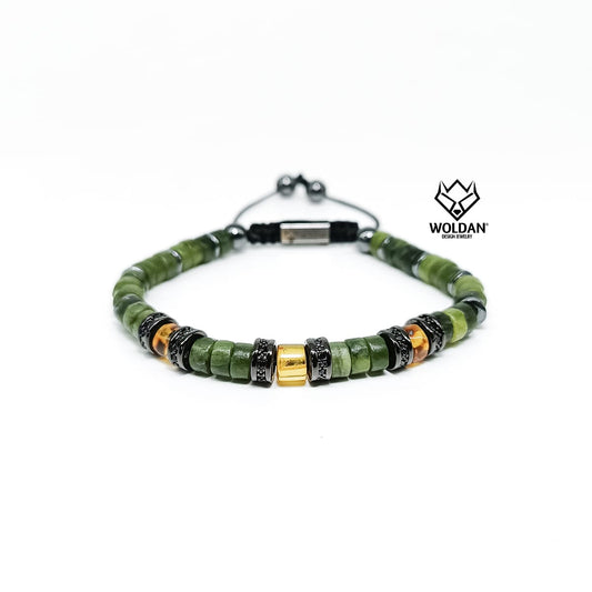 Pulsera Puka Jade Verde