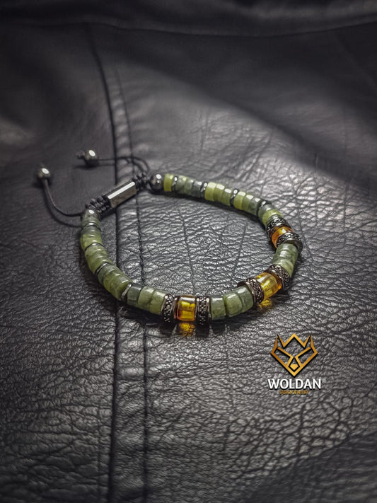 Pulsera Puka Jade Verde