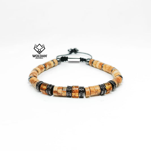 Pulsera Puka Jaspe café