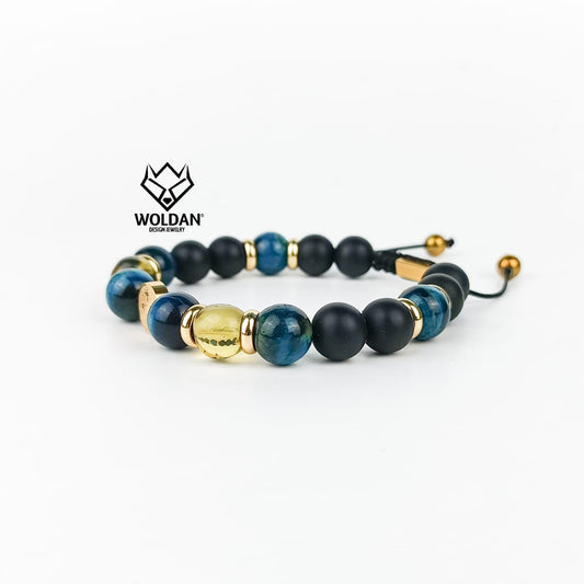 SAN BENITO PULSERA AZUL CON ÁMBAR