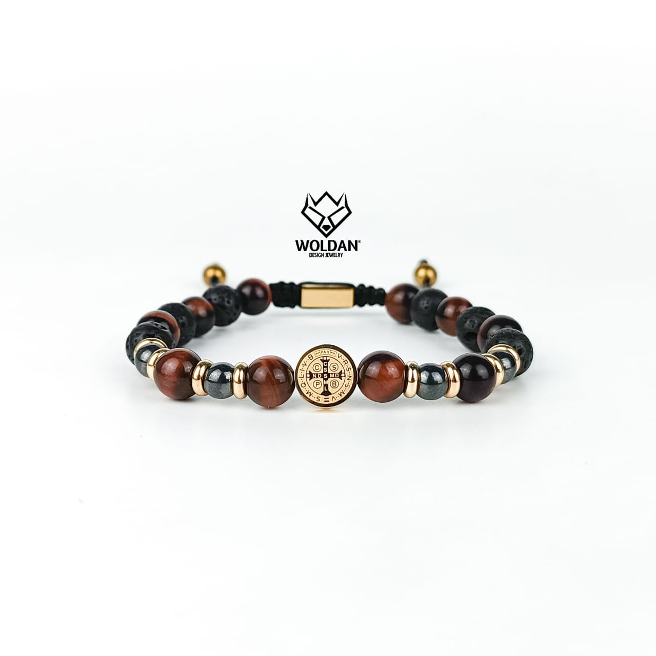 Pulsera San Benito color vino