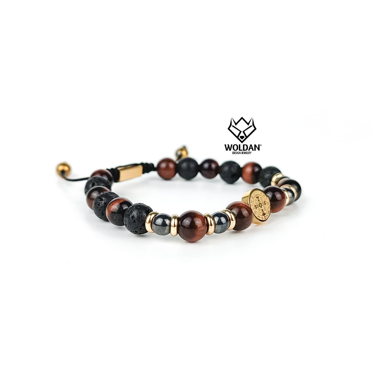 Pulsera San Benito color vino