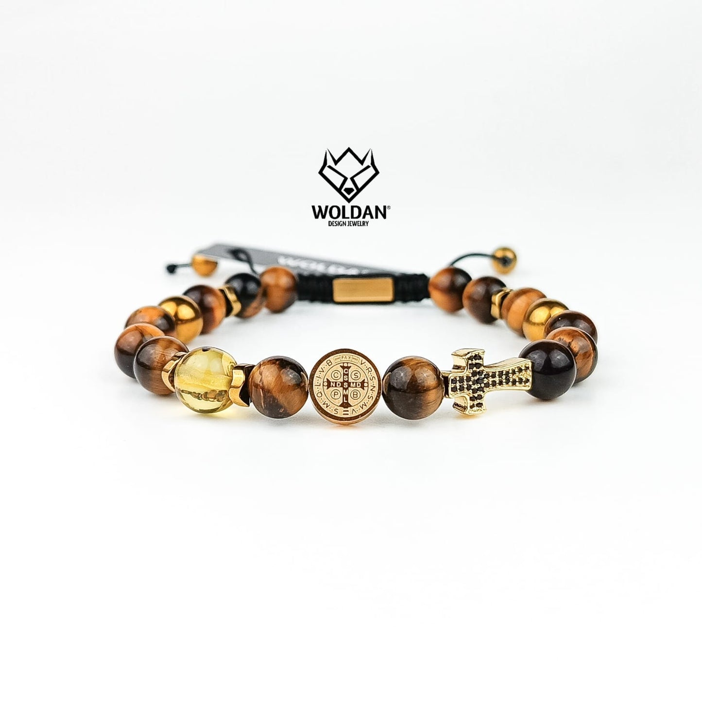 SAN BENITO Y CRUZ/ PULSERA CAFÉ