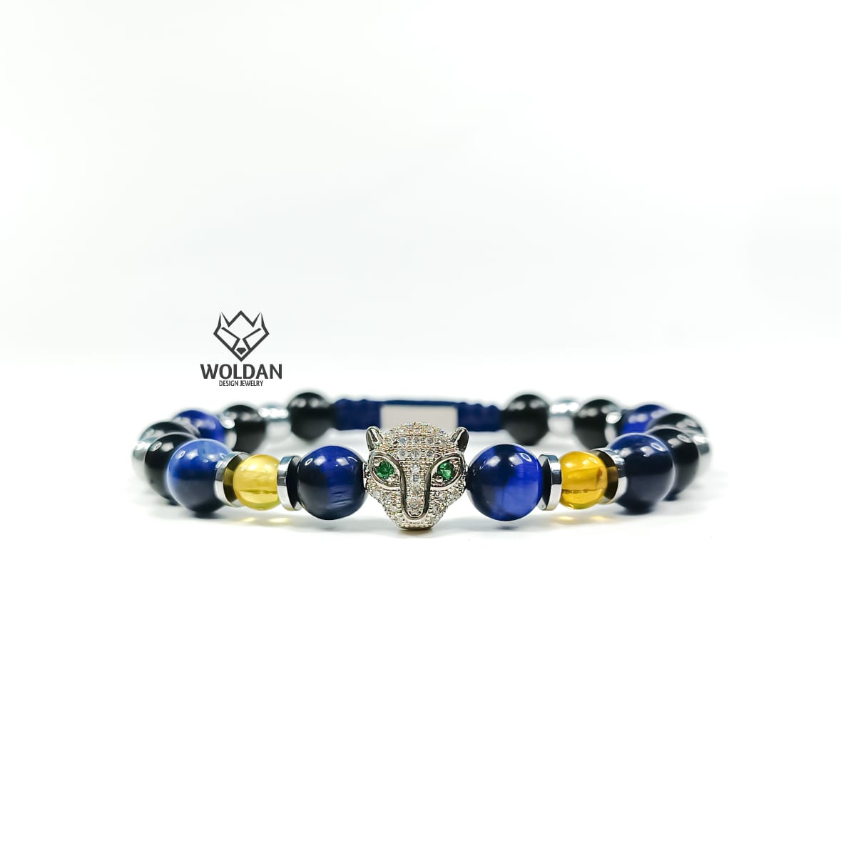Pulsera azul felino deluxe