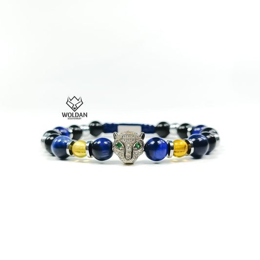 Pulsera azul felino deluxe