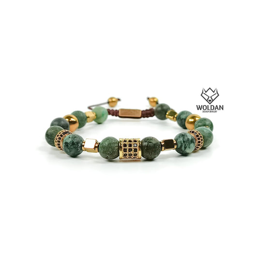 Pulsera ágata africana deluxe