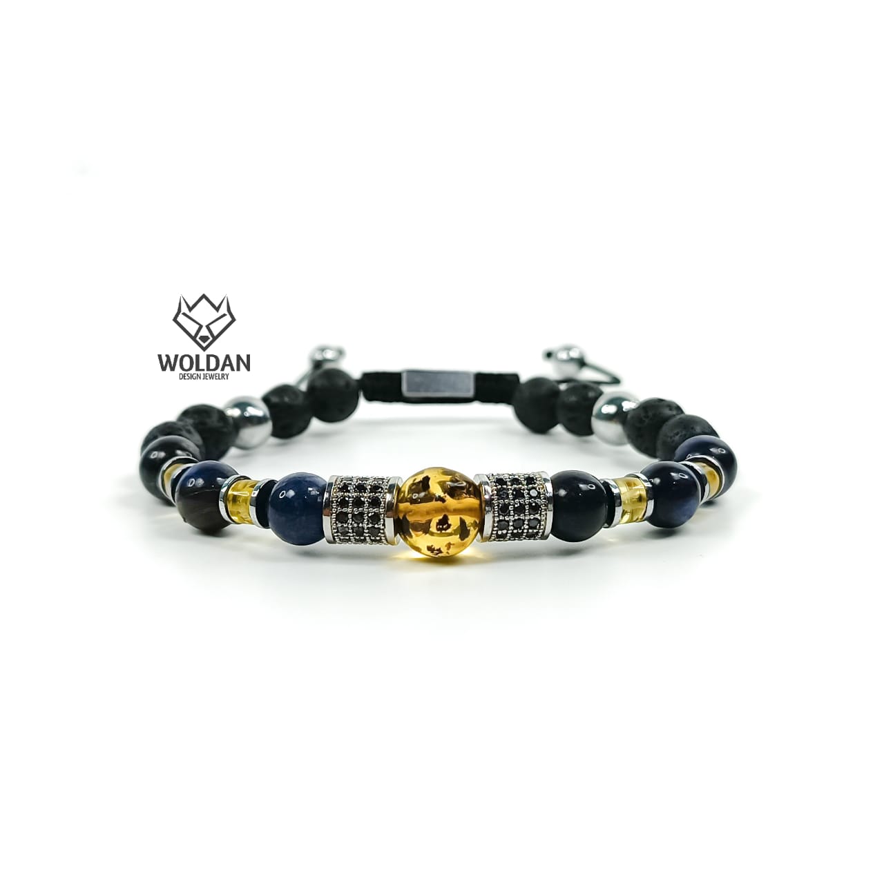 Pulsera ámbar central deluxe