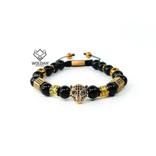 Pulsera Black Felino/ ÁMBAR