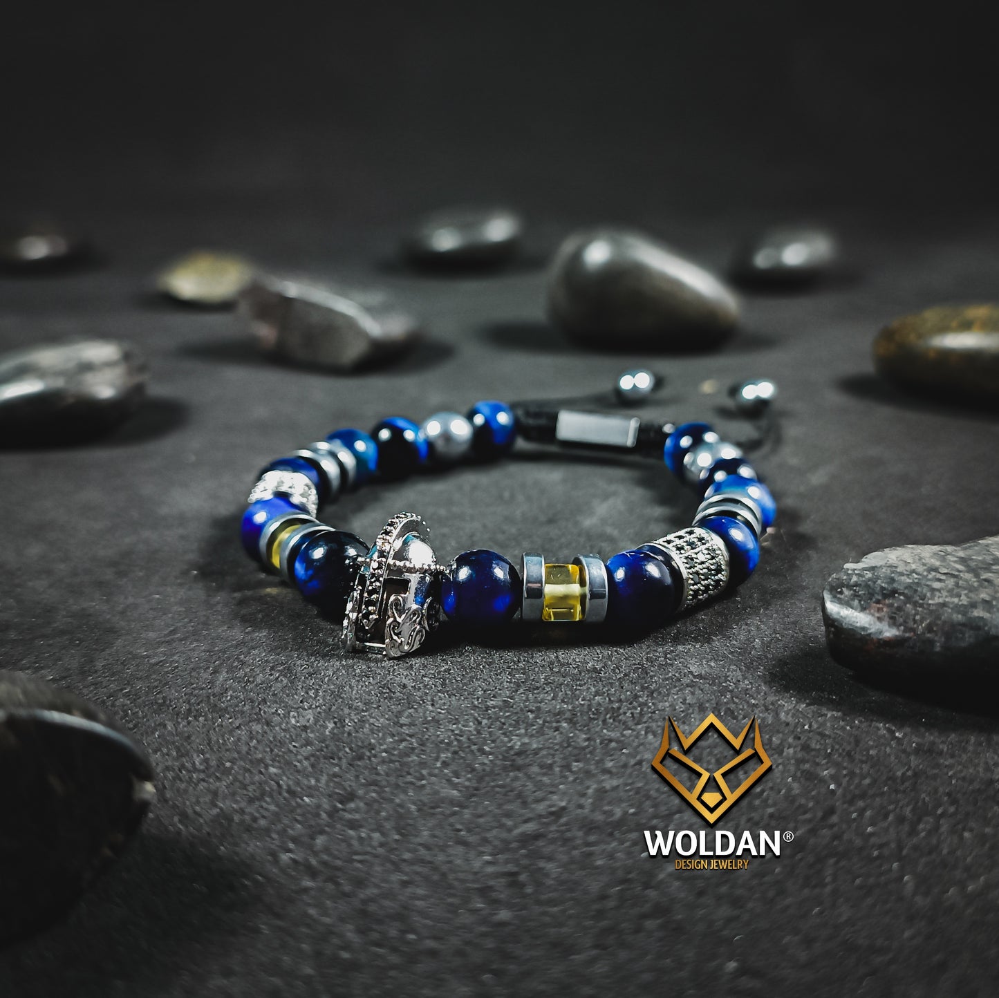 Pulsera CASCO ZIRCONIAS- Azul