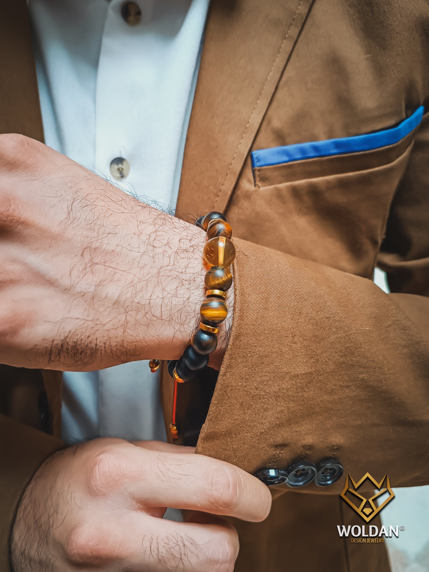 Pulsera ÁMBAR Y OJO DE TIGRE