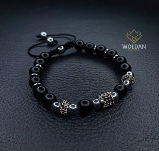 Pulsera Black and Silver