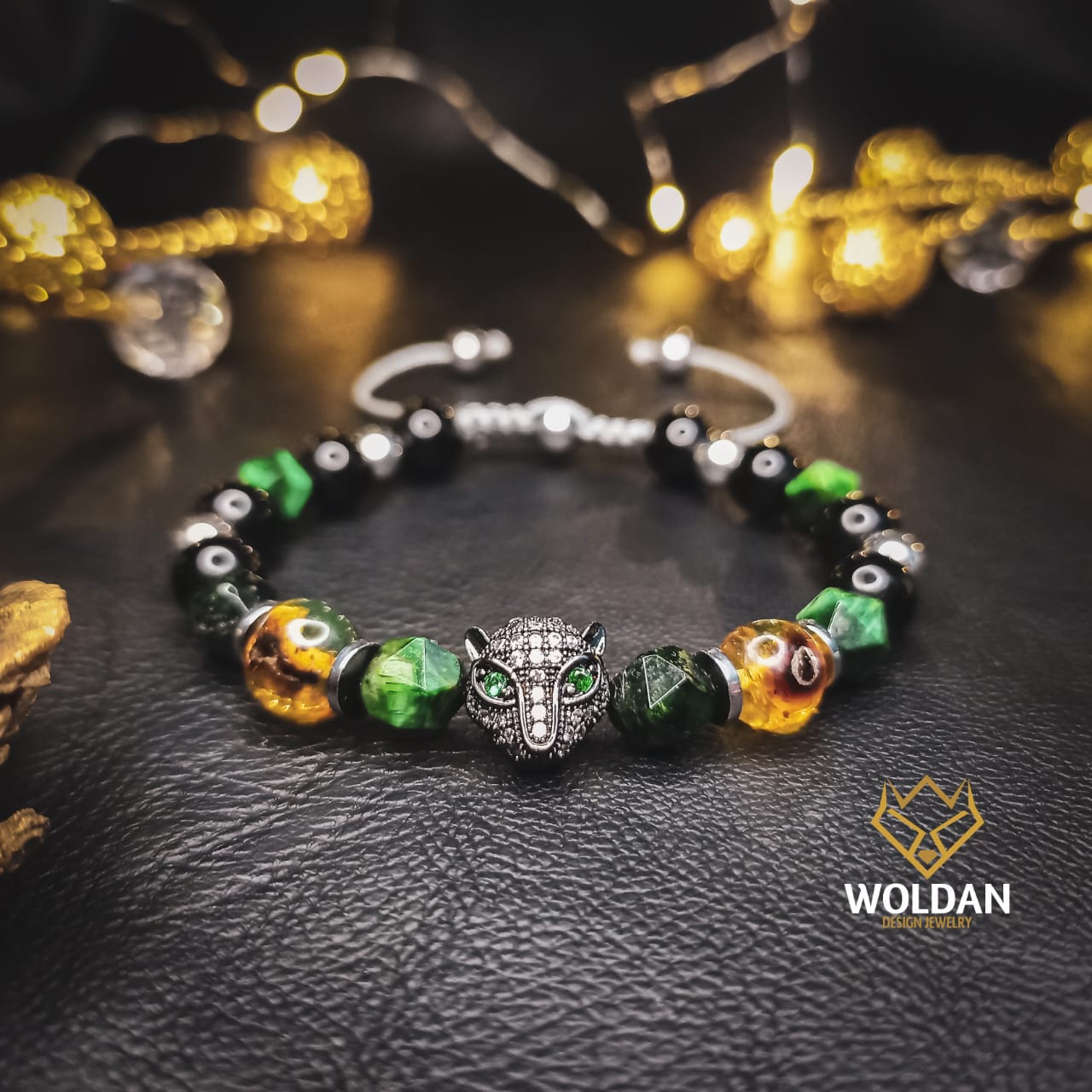 Pulsera Hexágonal Verde