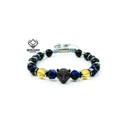 Pulsera Azul Hexágonal