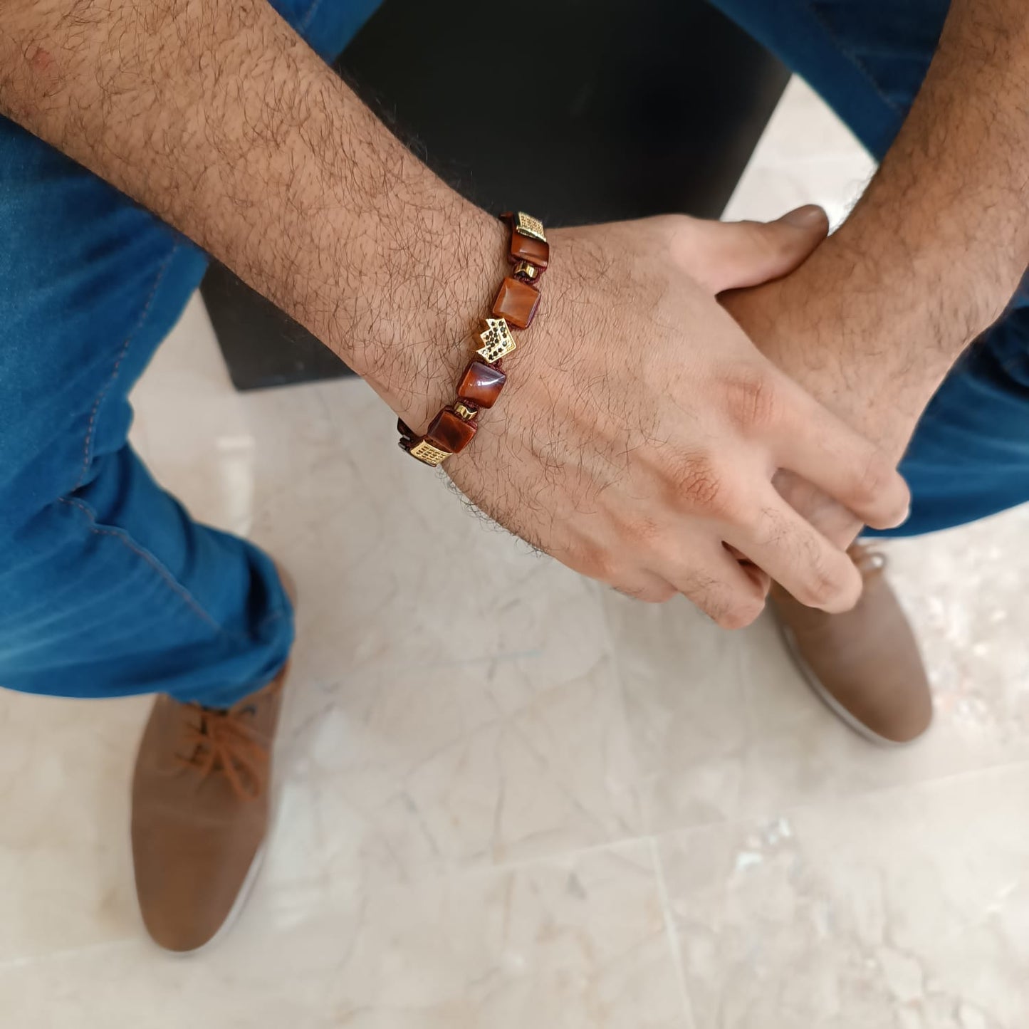 WOLF PULSERA SHAMBALLA VINO
