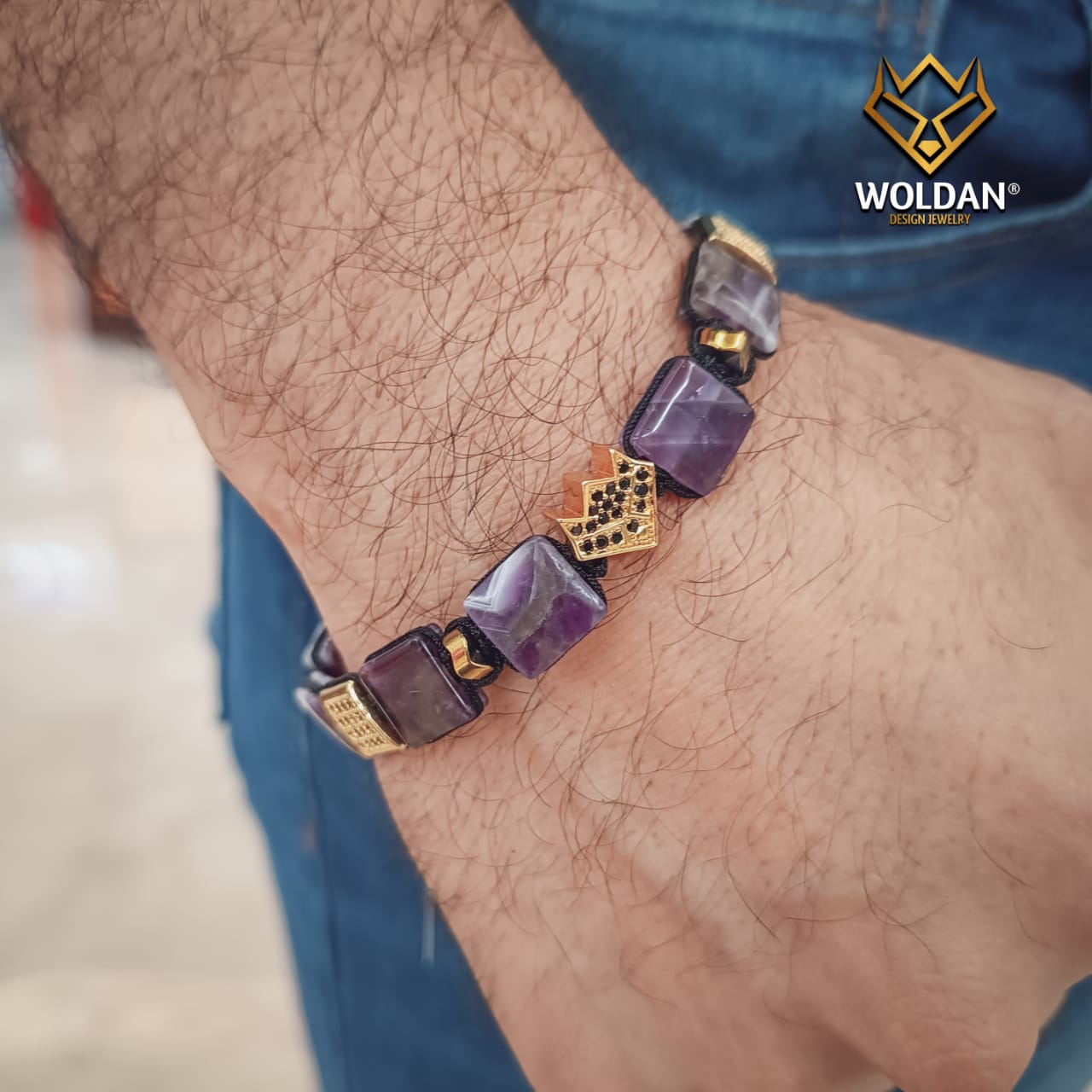 WOLF PULSERA SHAMBALLA AMATISTA