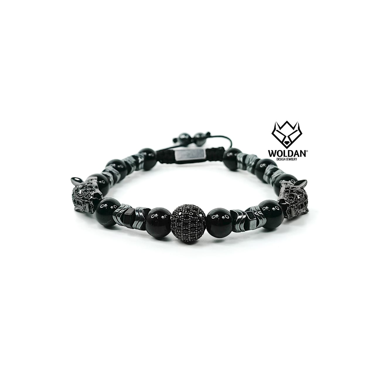 Pulsera negra doble puma