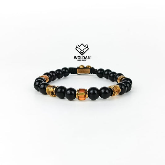 Pulsera Onyx y ámbar