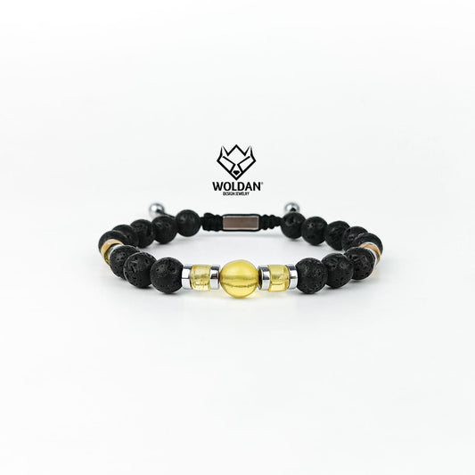 Pulsera LAVA y ámbar