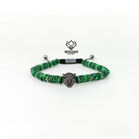 Pulsera malaquita Jaguar