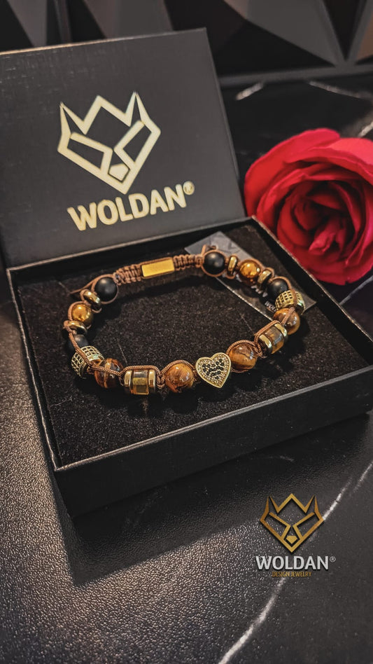 Pulsera Amor Ojo de tigre café