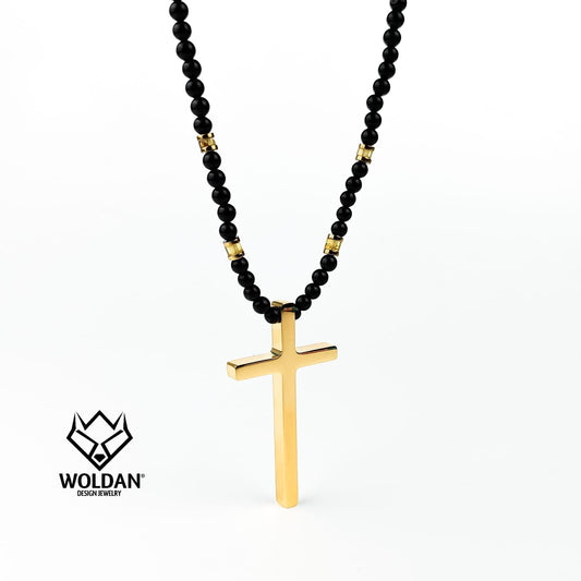 Collar de cuarzo y Cruz