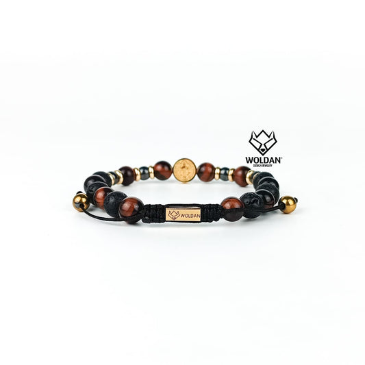 Pulsera San Benito color vino