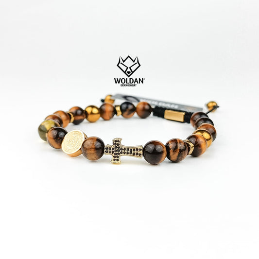 SAN BENITO Y CRUZ/ PULSERA CAFÉ