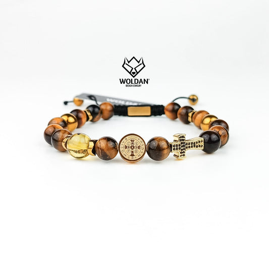 SAN BENITO Y CRUZ/ PULSERA CAFÉ