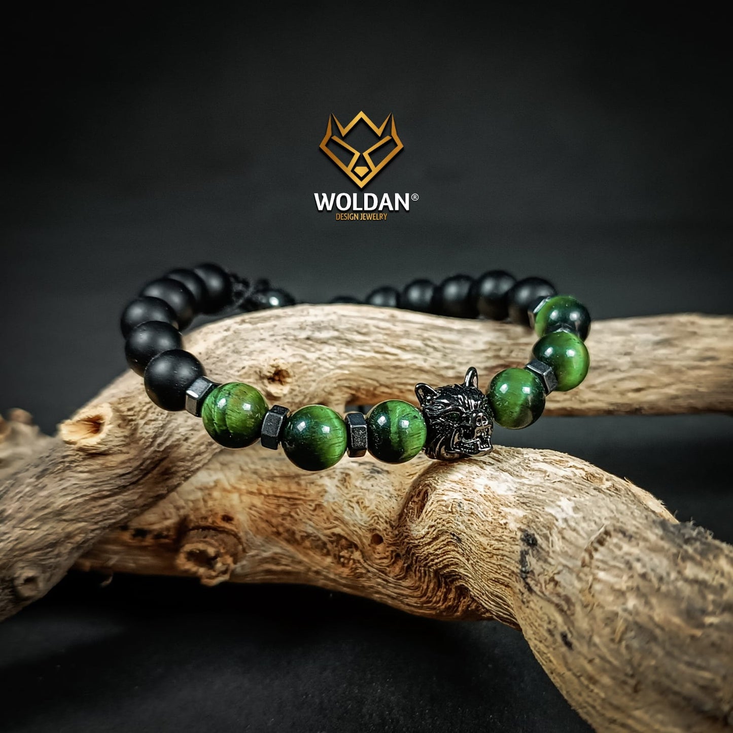 Pulsera verde-LOBO