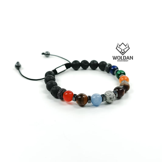 Pulsera Sistema Solar de Cuarzos