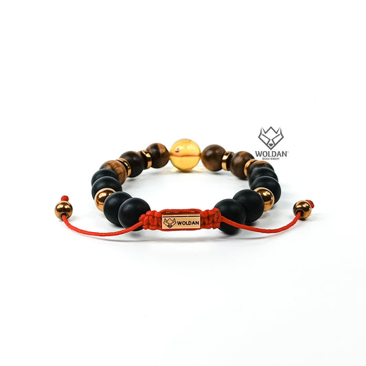 Pulsera ÁMBAR Y OJO DE TIGRE