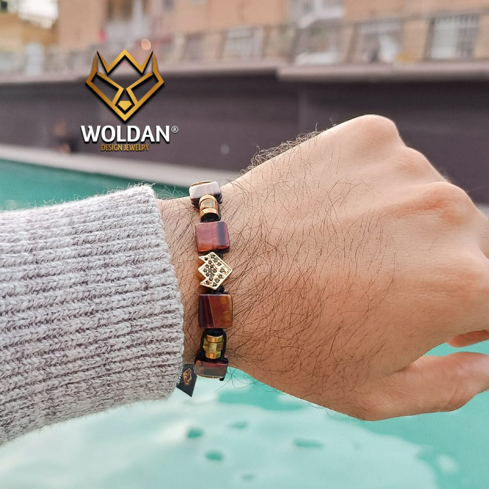 WOLF PULSERA SHAMBALLA VINO