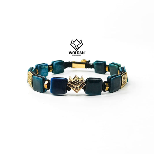 WOLF PULSERA SHAMBALLA AZUL