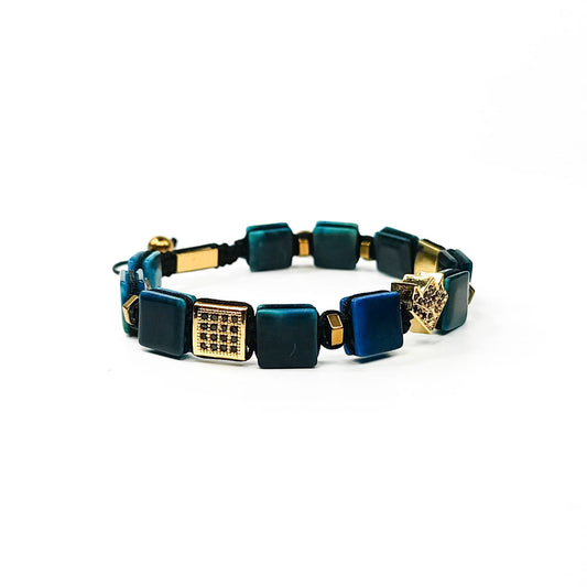 WOLF PULSERA SHAMBALLA AZUL