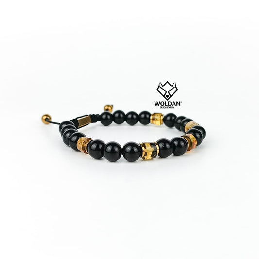 Pulsera Onyx y ámbar