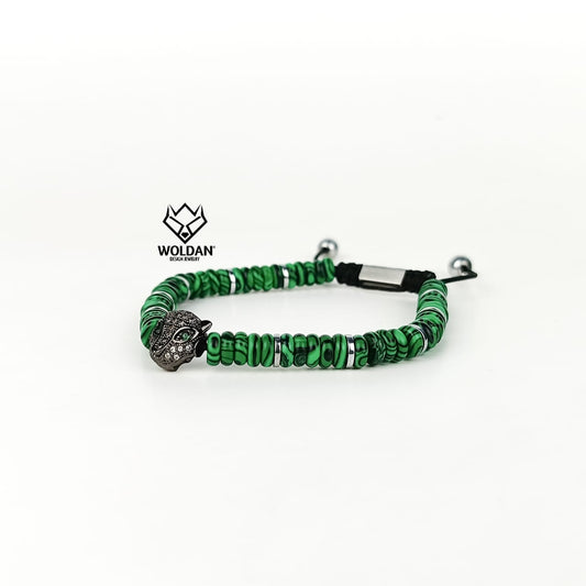 Pulsera malaquita Jaguar