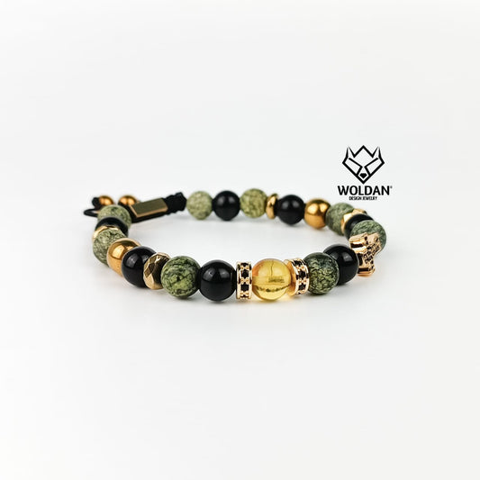 Cruz con zirconias, Pulsera Verde