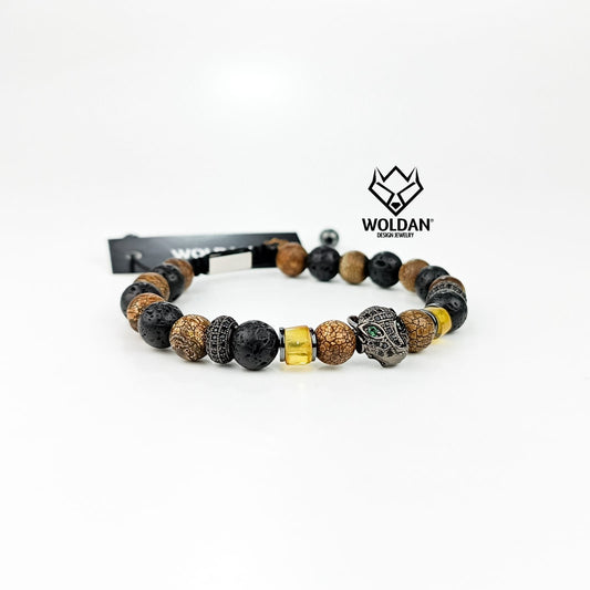 Pulsera Reptil Jaguar negro