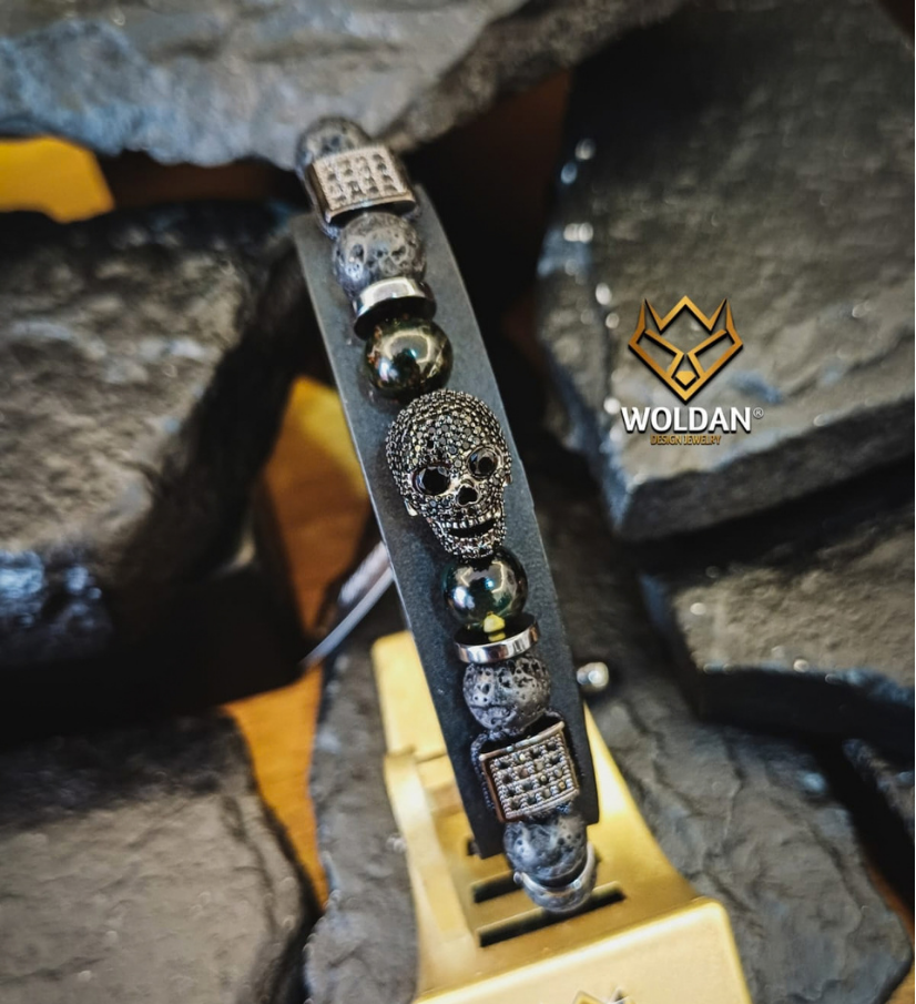 Pulsera Black- Cráneo