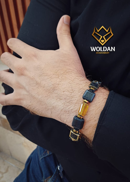 Pulsera Reptil Negra-dorada